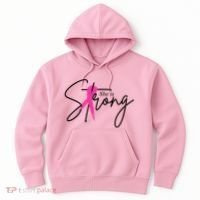 She Is Strong Breast Cancer Awareness Ribbon Hoodie thumb 0