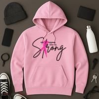She Is Strong Breast Cancer Awareness Ribbon Hoodie thumb 3