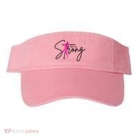 She Is Strong Breast Cancer Awareness Ribbon Visor thumb 0
