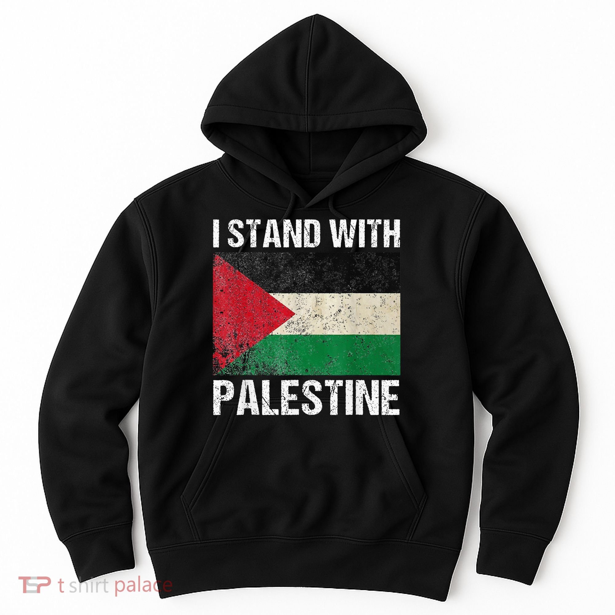 Support I stand with Palestine Free Palestine Flag Arabic Hoodie