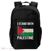 Support I stand with Palestine Free Palestine Flag Arabic Backpack thumb 0