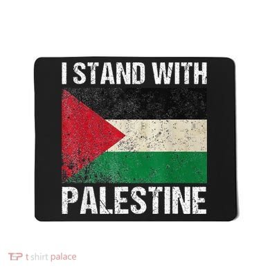 Support I stand with Palestine Free Palestine Flag Arabic Mousepad