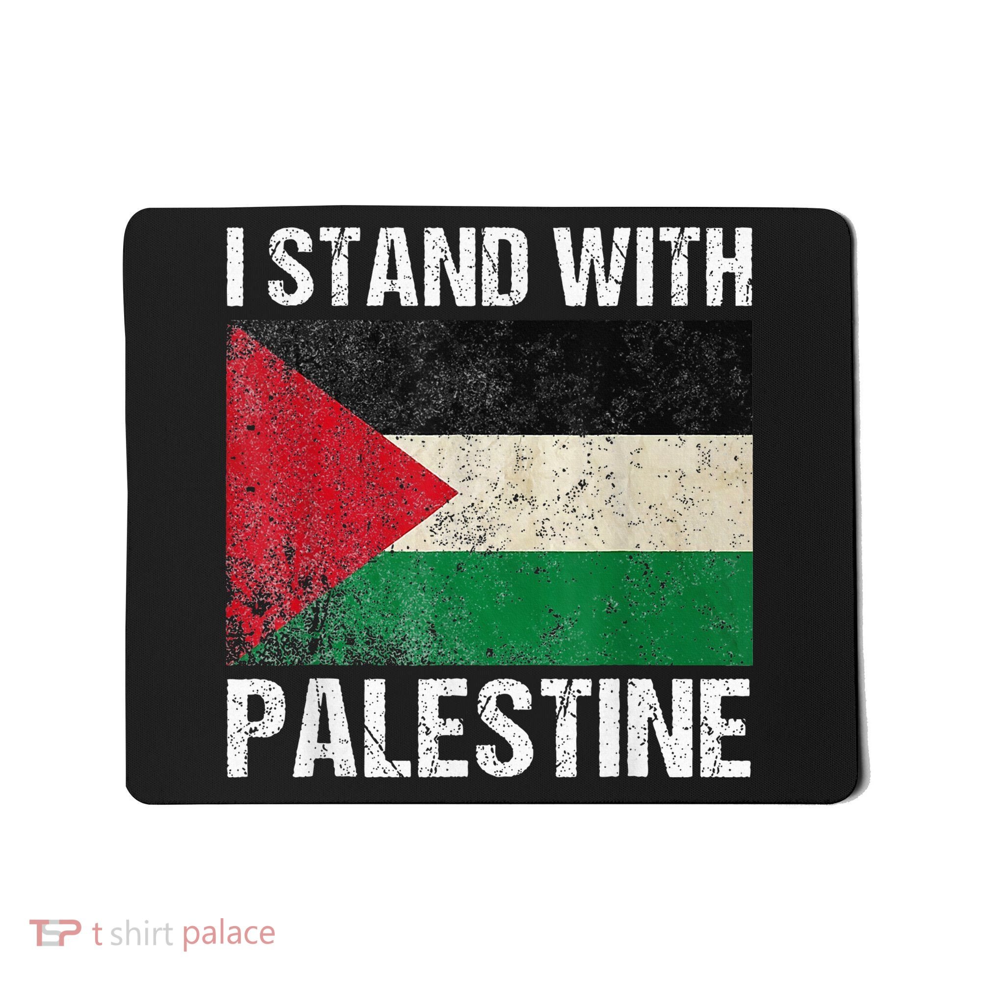 Support I stand with Palestine Free Palestine Flag Arabic Mousepad