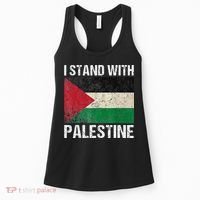 Support I stand with Palestine Free Palestine Flag Arabic Women's Tank Top thumb 0