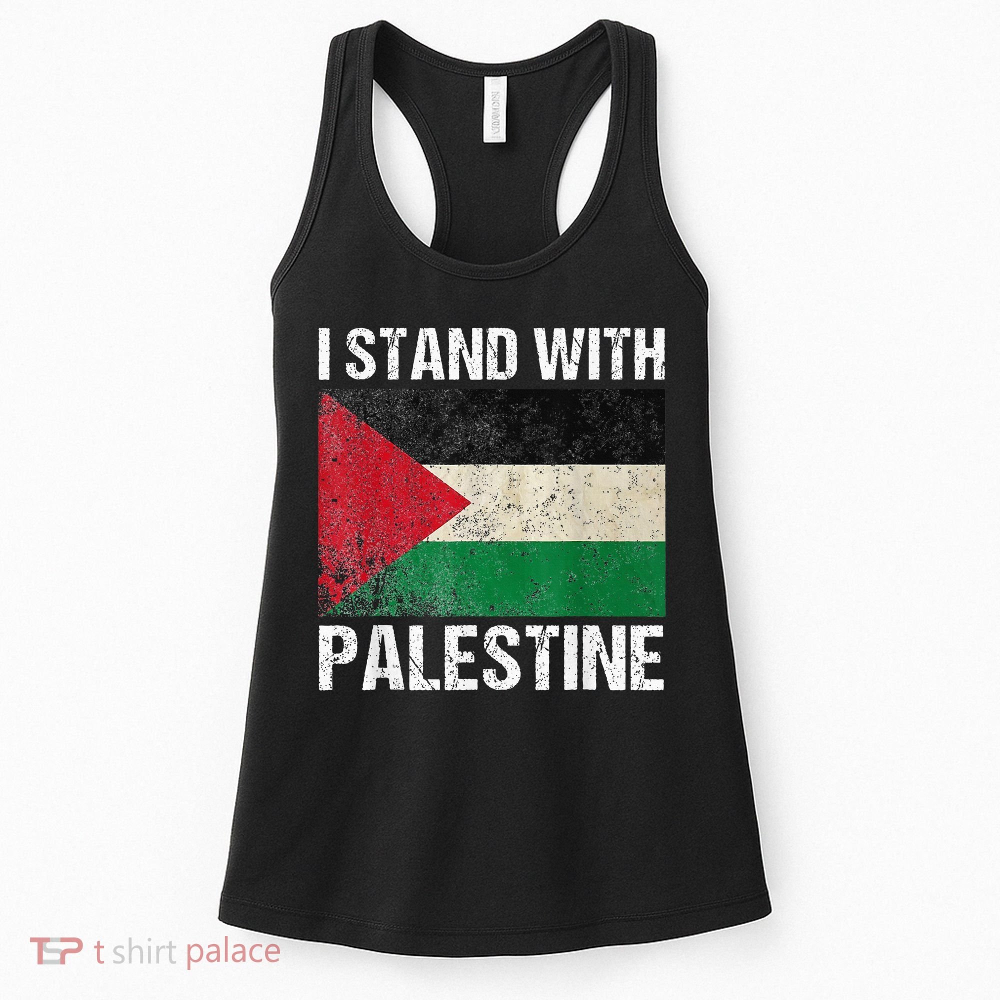 Support I stand with Palestine Free Palestine Flag Arabic Women's Tank Top