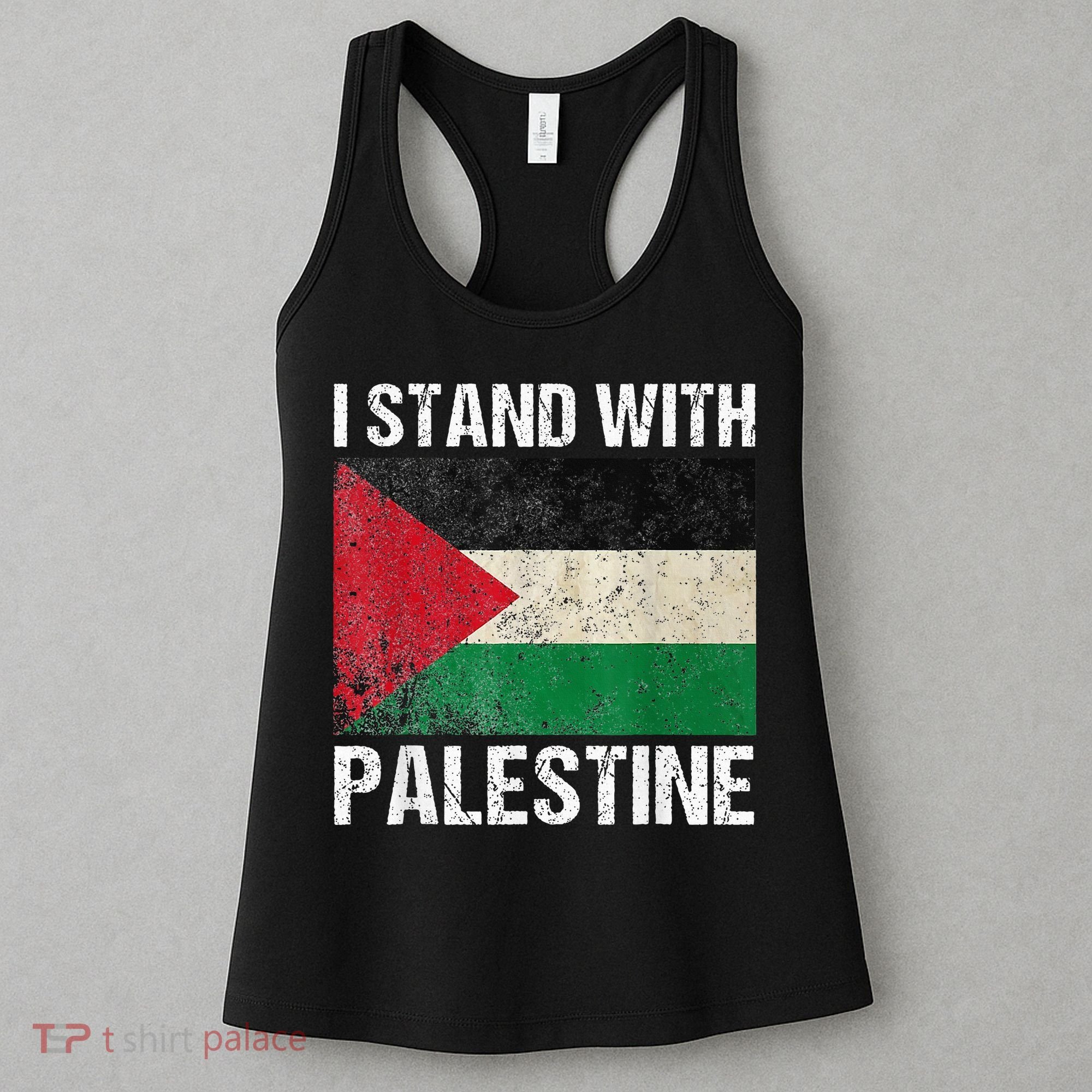 Support I stand with Palestine Free Palestine Flag Arabic Women's Tank Top