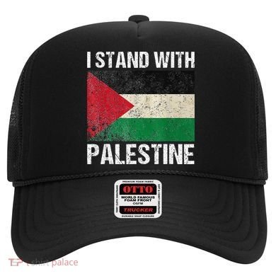 Support I stand with Palestine Free Palestine Flag Arabic Hat