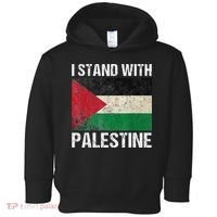Support I stand with Palestine Free Palestine Flag Arabic Toddler Hoodie thumb 0