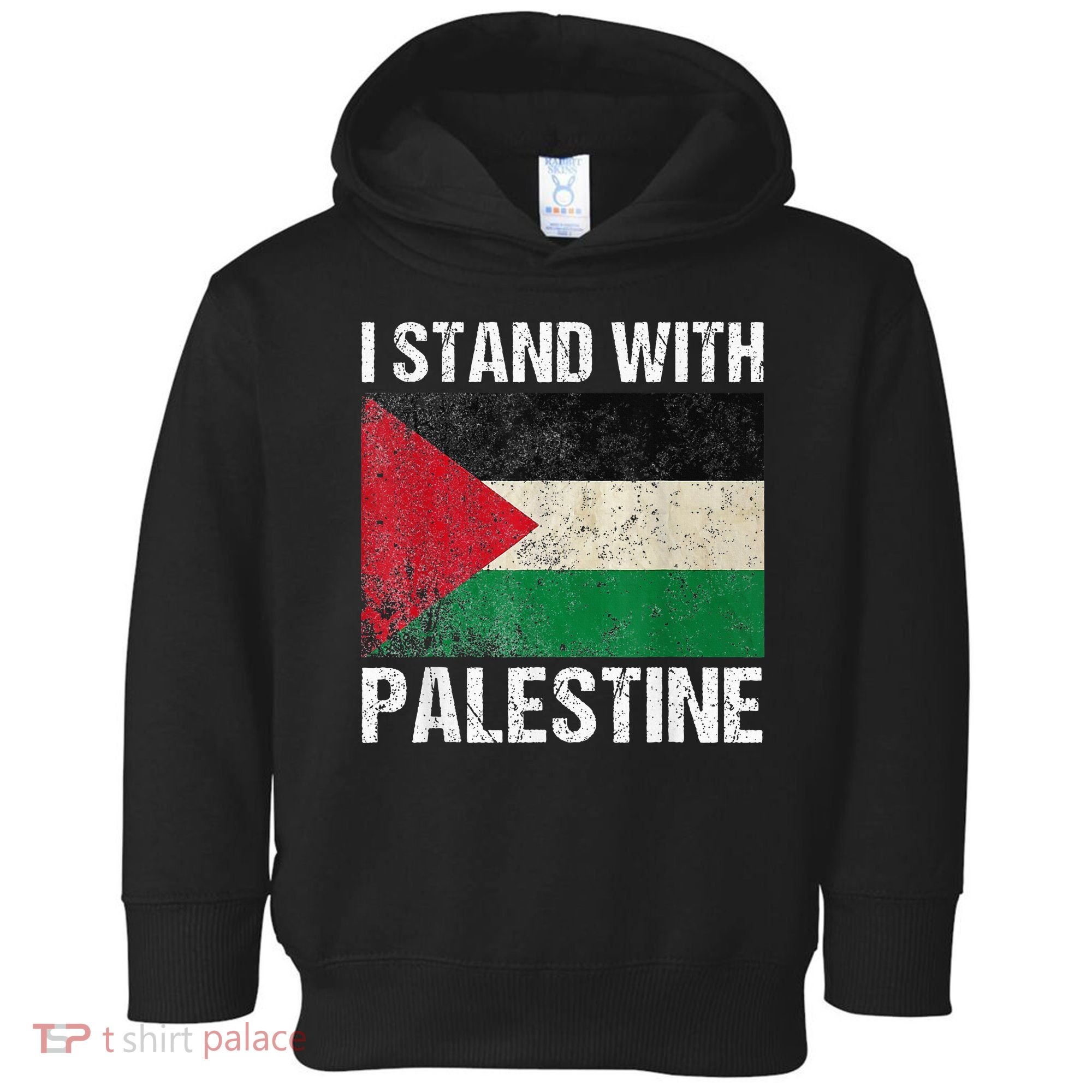 Support I stand with Palestine Free Palestine Flag Arabic Toddler Hoodie