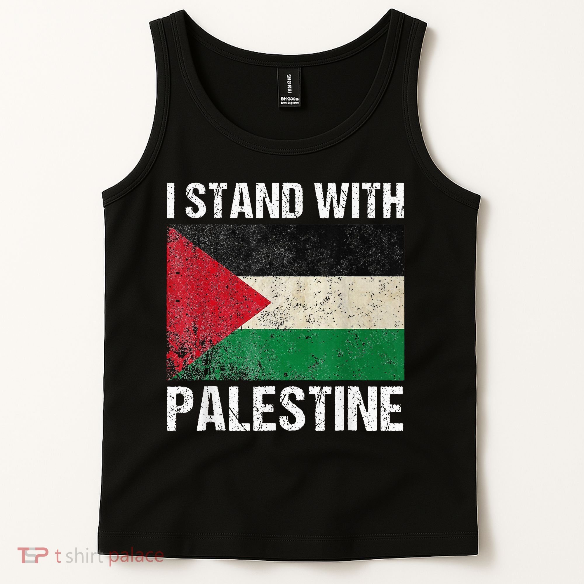 Support I stand with Palestine Free Palestine Flag Arabic Tank Top