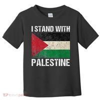 Support I stand with Palestine Free Palestine Flag Arabic Toddler T-Shirt thumb 0