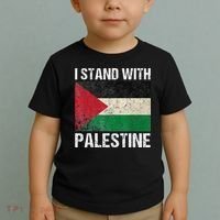 Support I stand with Palestine Free Palestine Flag Arabic Toddler T-Shirt thumb 2