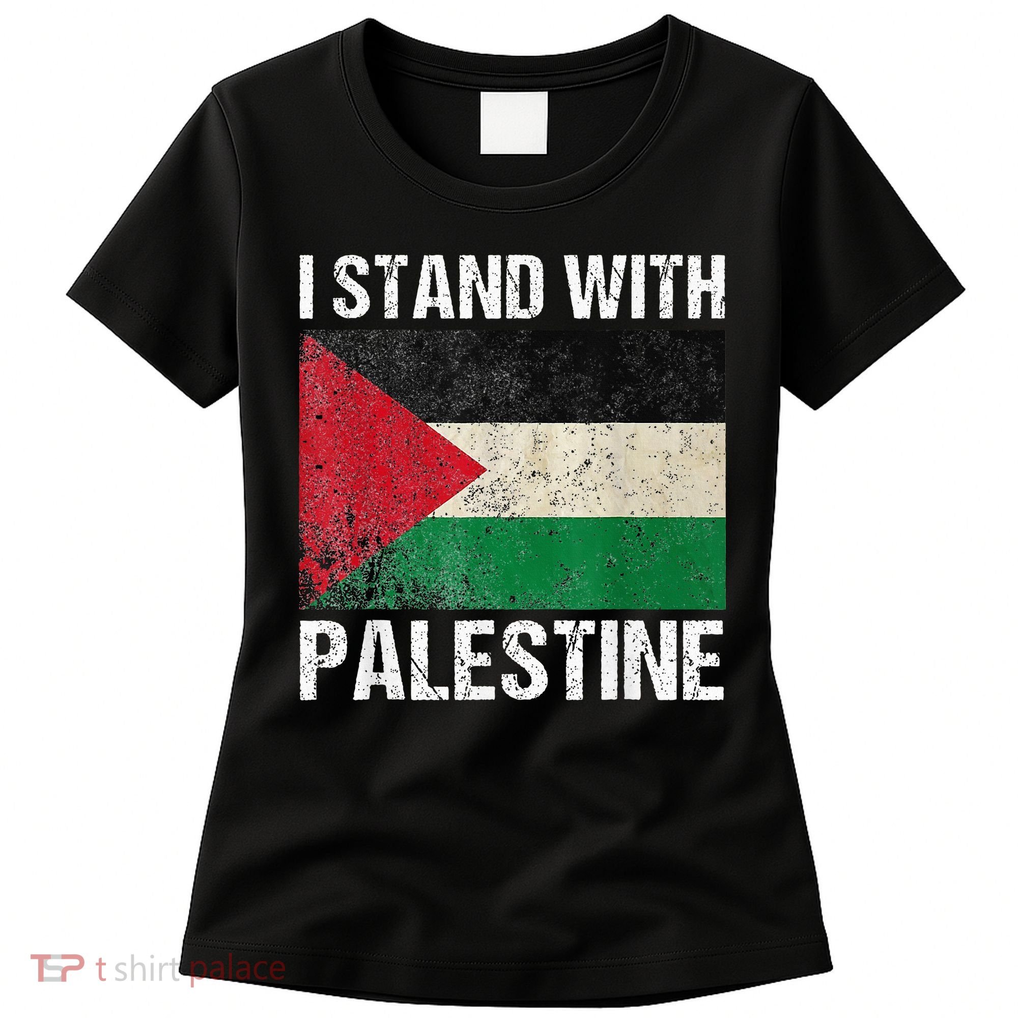 Support I stand with Palestine Free Palestine Flag Arabic Women's T-Shirt