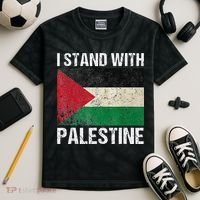 Support I stand with Palestine Free Palestine Flag Arabic Kids Tie-Dye T-Shirt thumb 2