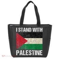 Support I stand with Palestine Free Palestine Flag Arabic Tote Bag thumb 0