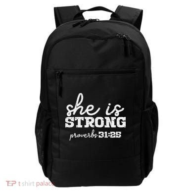 She Is Strong Proverbs Bible God Jesus Christian Gift Backpack