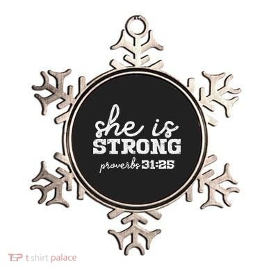 She Is Strong Proverbs Bible God Jesus Christian Gift Ornament