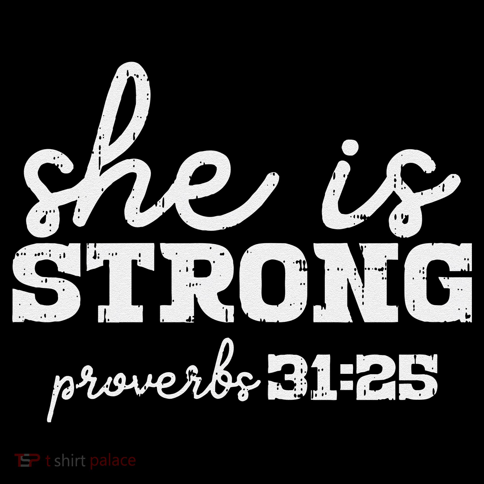 She Is Strong Proverbs Bible God Jesus Christian Gift Ornament