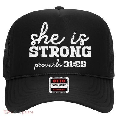 She Is Strong Proverbs Bible God Jesus Christian Gift Hat