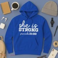 She Is Strong Proverbs Bible God Jesus Christian Gift Hoodie thumb 3