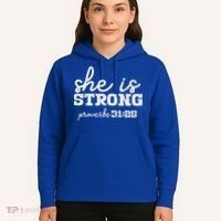 She Is Strong Proverbs Bible God Jesus Christian Gift Hoodie thumb 5