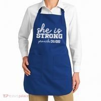 She Is Strong Proverbs Bible God Jesus Christian Gift Apron thumb 2