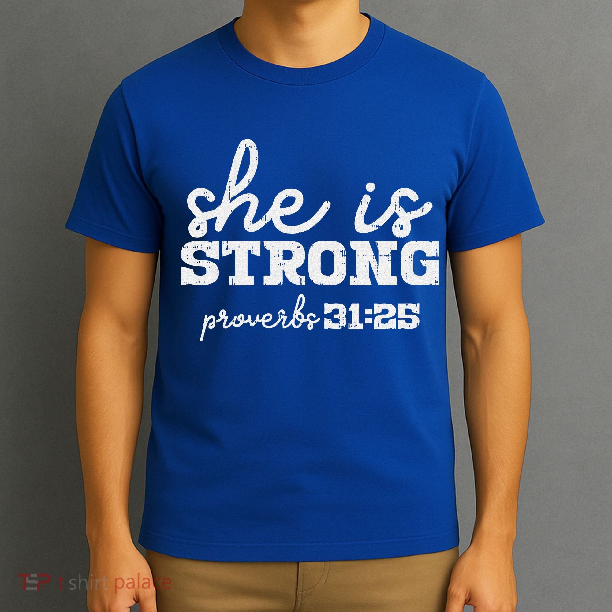 She Is Strong Proverbs Bible God Jesus Christian Gift T-Shirt