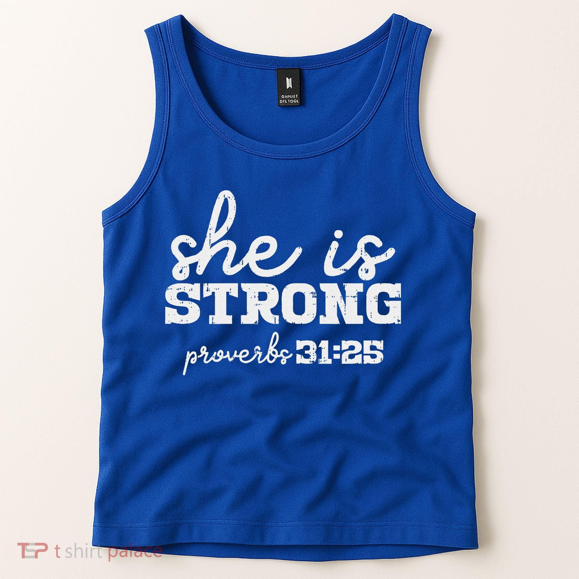 She Is Strong Proverbs Bible God Jesus Christian Gift Tank Top
