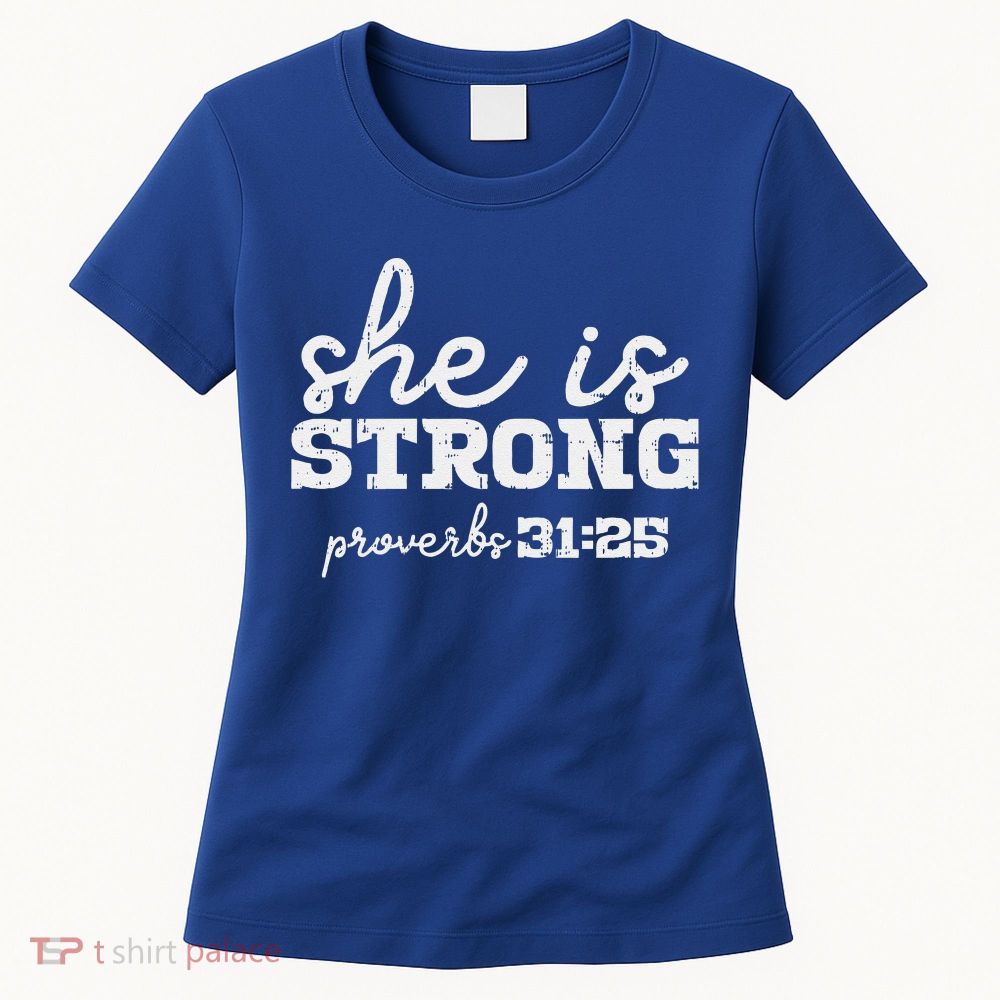 She Is Strong Proverbs Bible God Jesus Christian Gift Women's T-Shirt