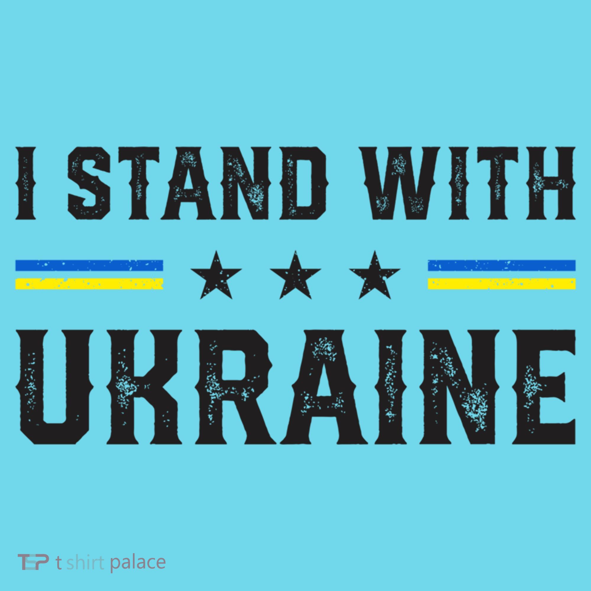 Support I Stand With Ukraine American Ukrainian Flag Funny Gift T-Shirt