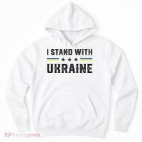 Support I Stand With Ukraine American Ukrainian Flag Funny Gift Hoodie thumb 0