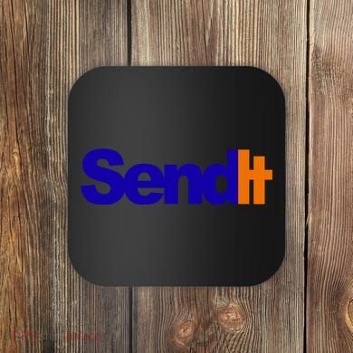 Sent It Spoof Parody Logo Coaster