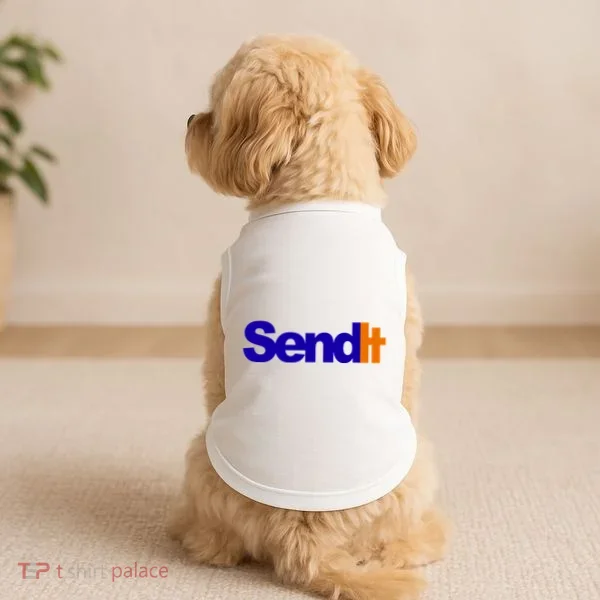Sent It Spoof Parody Logo Doggie Tank
