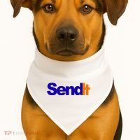 Sent It Spoof Parody Logo USA-Made Doggie Bandana thumb 1
