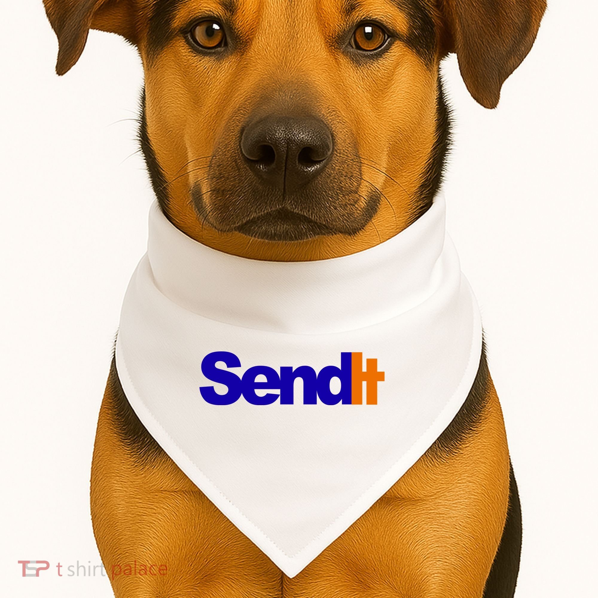Sent It Spoof Parody Logo USA-Made Doggie Bandana