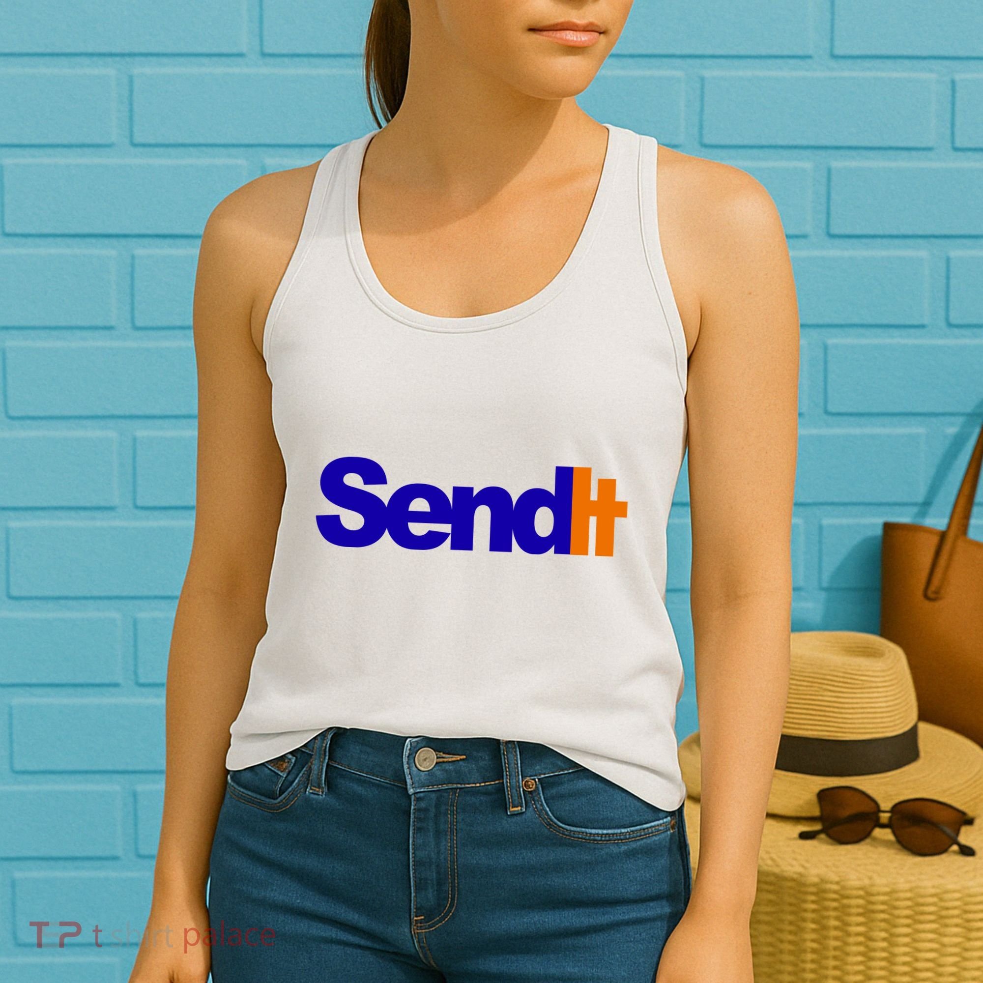 Sent It Spoof Parody Logo Women's Tank Top
