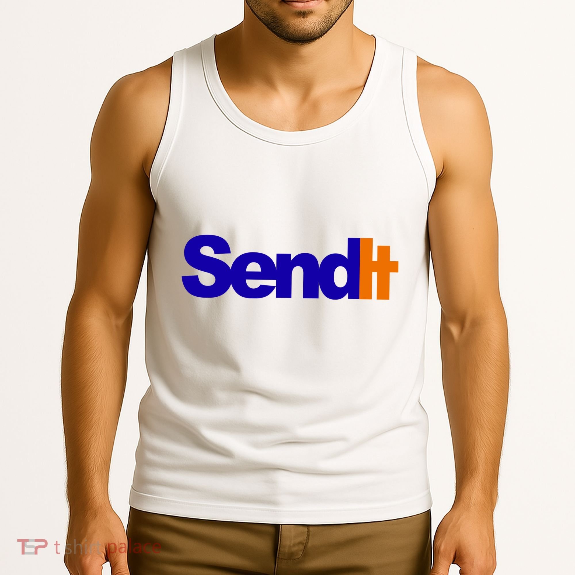 Sent It Spoof Parody Logo Tank Top