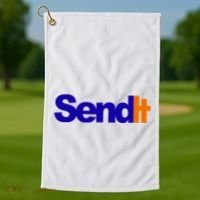 Sent It Spoof Parody Logo Golf Towel thumb 1