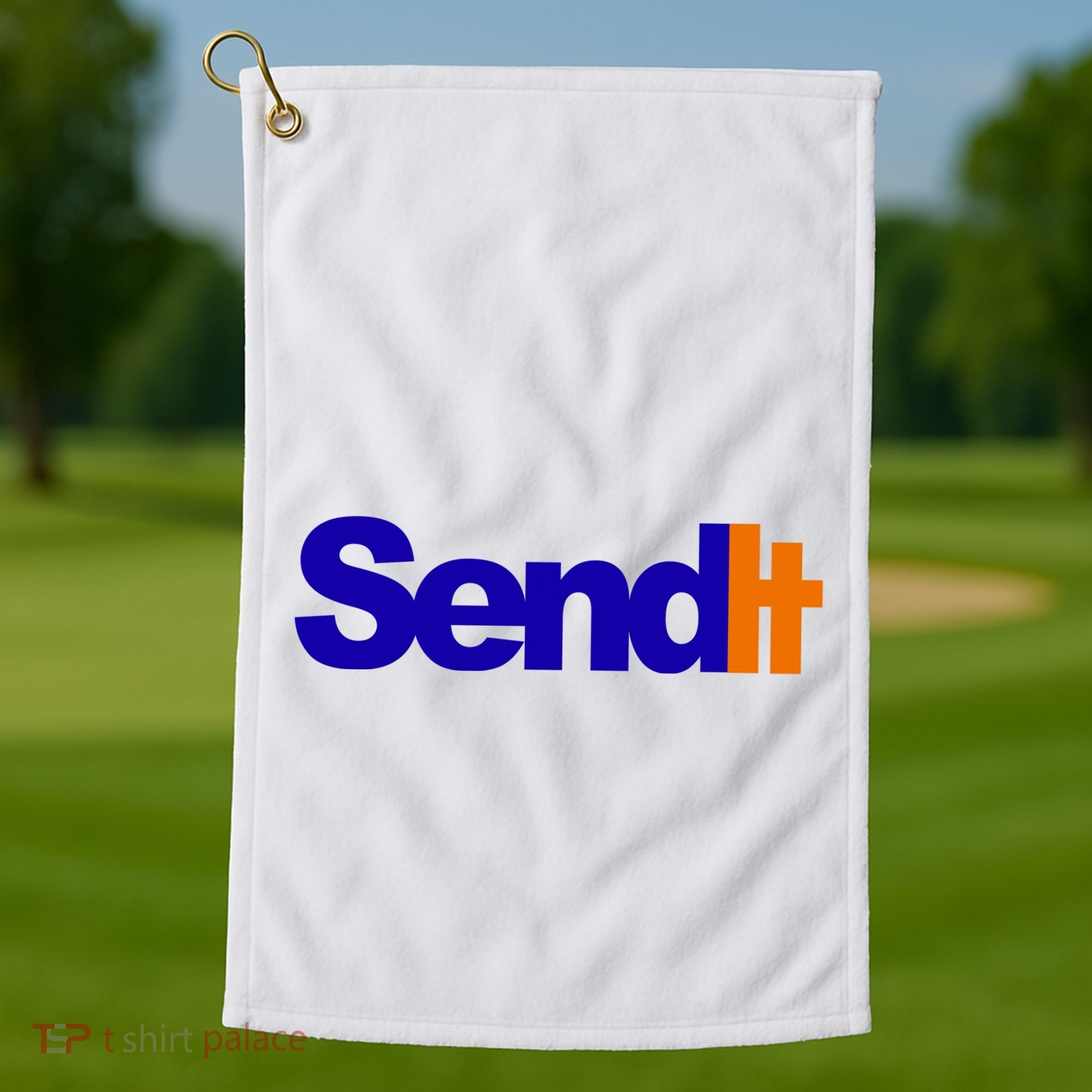 Sent It Spoof Parody Logo Golf Towel