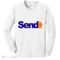 Sent It Spoof Parody Logo Kids Long Sleeve Shirt thumb 0
