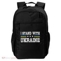 Support I Stand With Ukraine American Ukrainian Flag Gift Backpack thumb 0