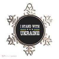 Support I Stand With Ukraine American Ukrainian Flag Gift Ornament thumb 0
