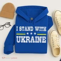 Support I Stand With Ukraine American Ukrainian Flag Gift Hoodie thumb 4