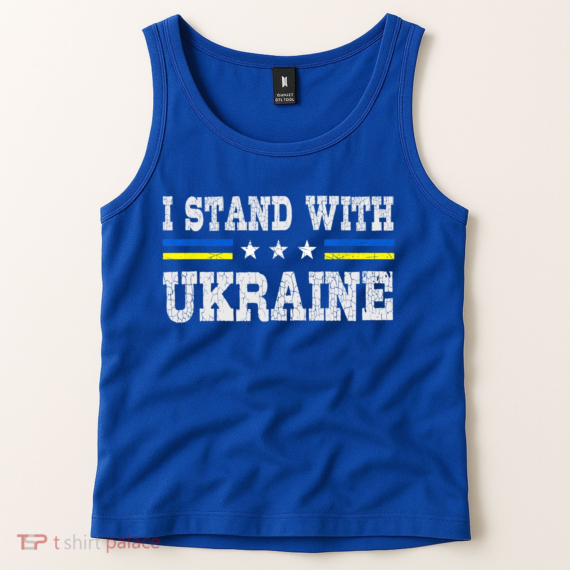Support I Stand With Ukraine American Ukrainian Flag Gift Tank Top