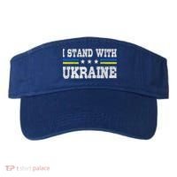 Support I Stand With Ukraine American Ukrainian Flag Gift Visor thumb 0
