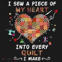 Sewing I Sew A Piece Of My Heart Into Every Quilt I Make Women's Hoodie thumb 2