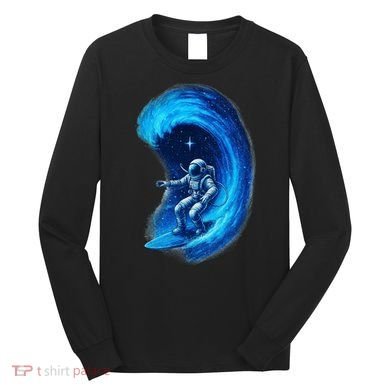 Surfing In Space Long Sleeve Shirt