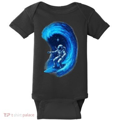Surfing In Space Baby Bodysuit