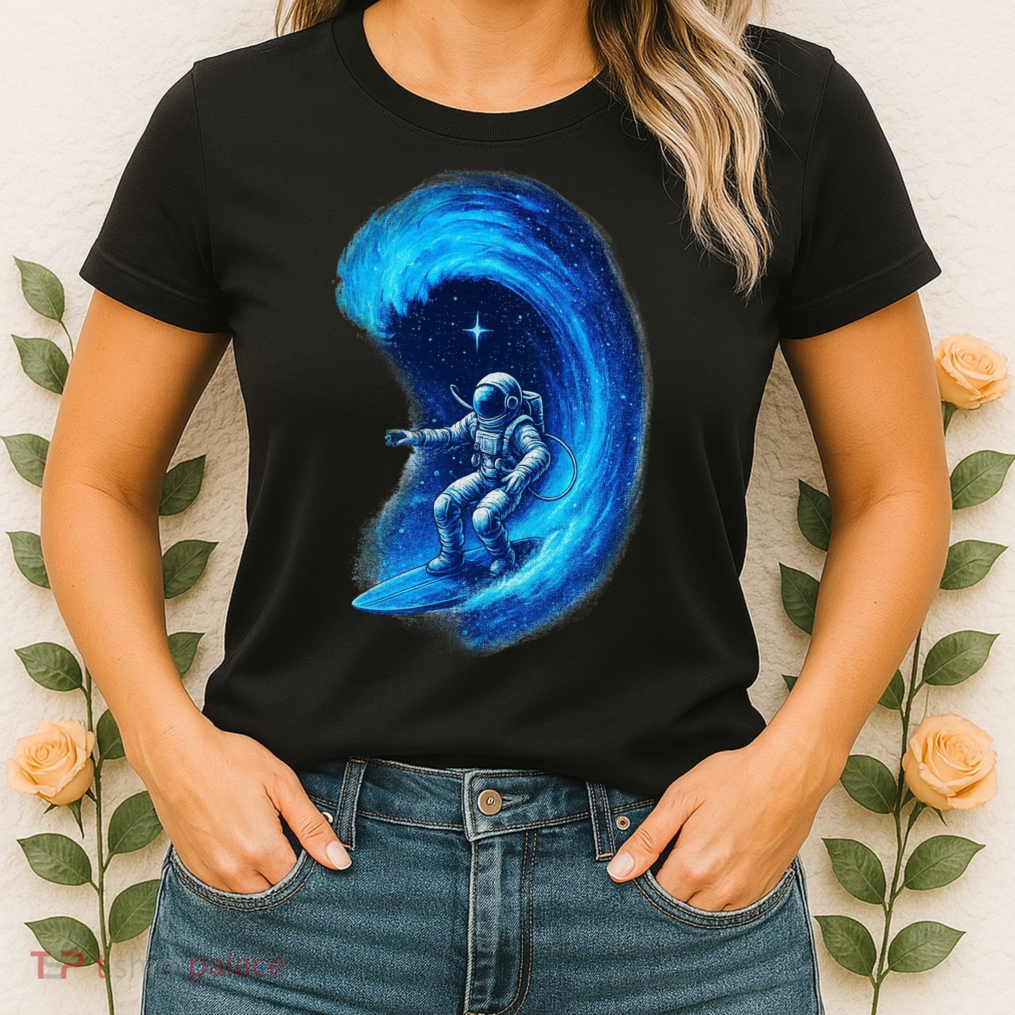 Surfing In Space Women's T-Shirt