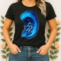 Surfing In Space Women's T-Shirt thumb 2